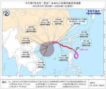 广州9区延迟开学 “苏拉”路径再调整：将于1日夜间到2日上午在惠东到台山一带登陆